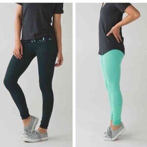 Lululemon Wunder Under 3 Reversible Legging Green